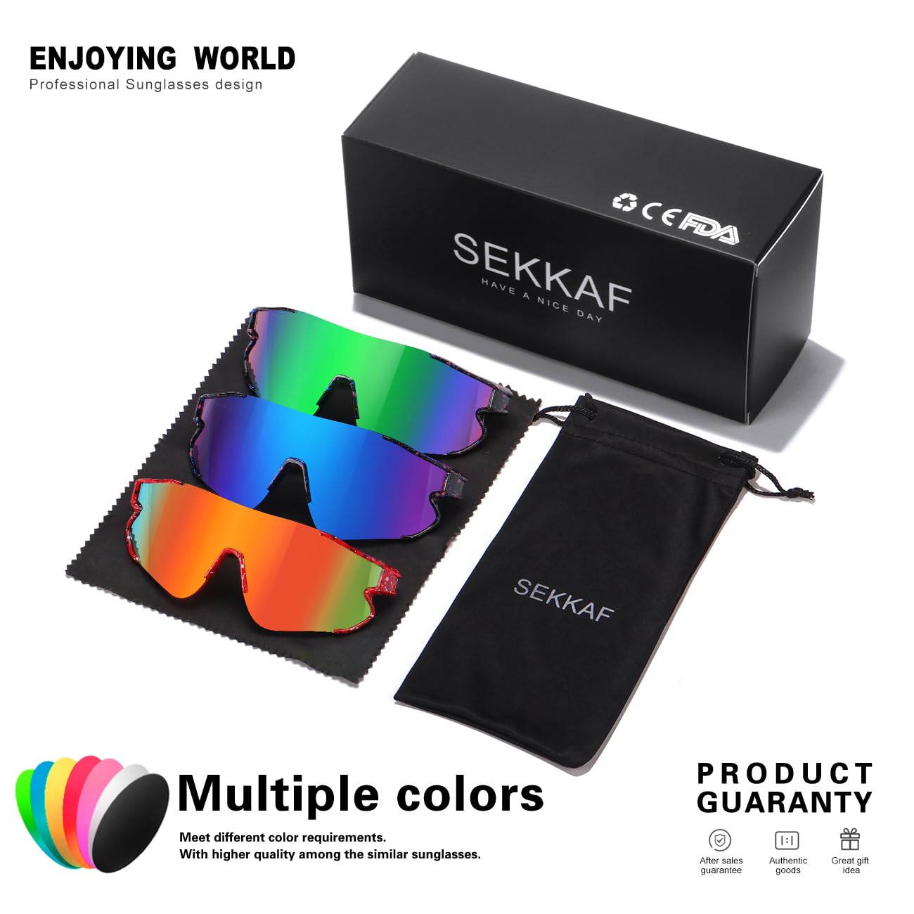 SEKKAF Kids Baseball Sunglasses for Boys Girls Youth Softball Cycling Sports Sunglasses UV400 Protection Age 5-12