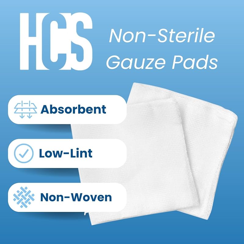 4x4 Gauze Pads 200/Pack - Large Non-Woven Wound Care Sponges (Latex-Free) Variation of THIS listing: 4X4+200