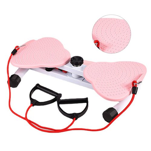 Waist Twisting Fitness Tool Standing Abdomen Exercise Board for Waist Twisting Fitness Board for Foot Massage Weight Loss Pink
