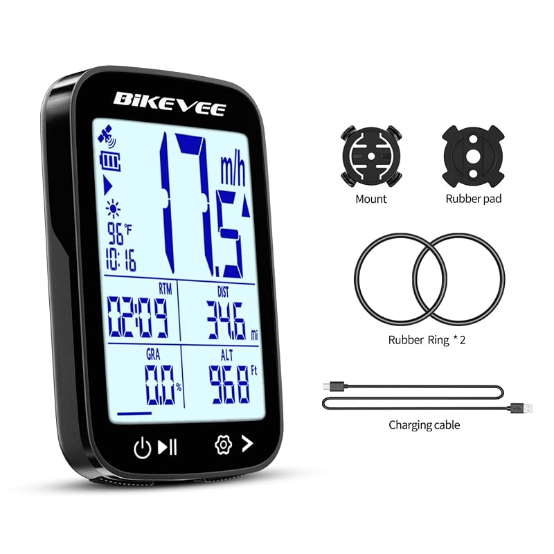 Wireless GPS Bike Computer with Bluetooth App – 2.4" Display, 28H Battery