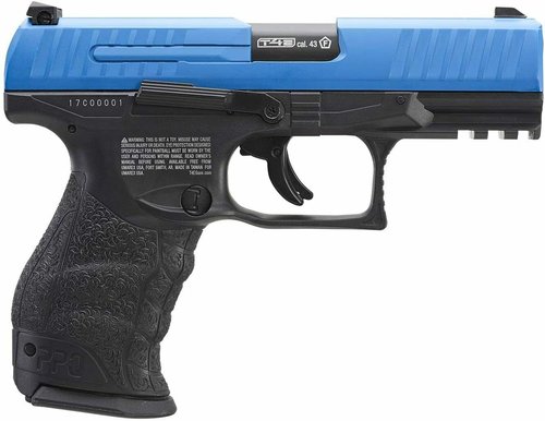 Wearable4U Umarex T4E .43 Cal Walther PPQ Paintball Pistol with 5x12 g CO2 Tanks and Pack of 500x .43 Cal Black Rubber Balls Bundle