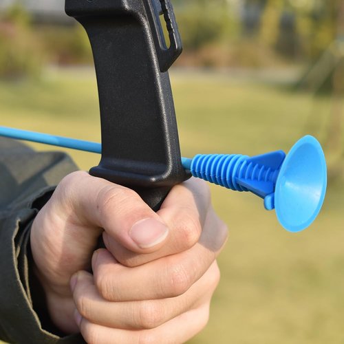 Runzkzy 12 Suction Cup Arrows for Archery Bow, Glass Fiber Sucker Arrow for Youth and Beginner Target Shooting Parctice, Sucker Play Arrows with Rubber Tip for Outdoor Game