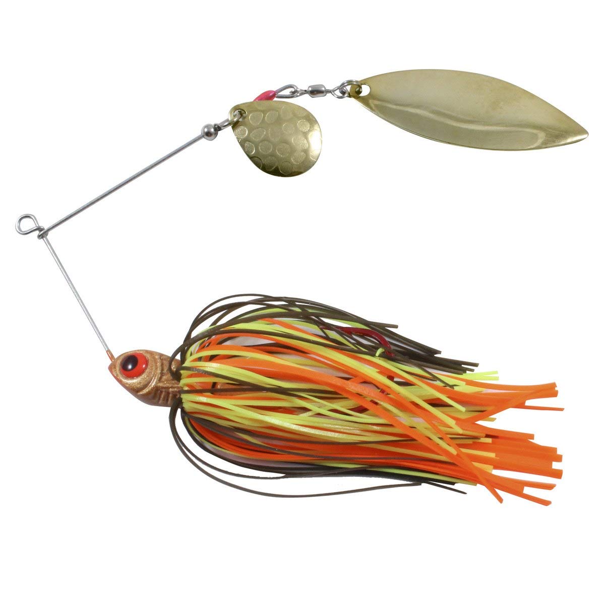 Northland Fishing Tackle Reed Runner Tandem Spin - Premium Spinner Baits for Freshwater - Lures for Bass, Pike, and Musky, White Shad, 3/8 Oz