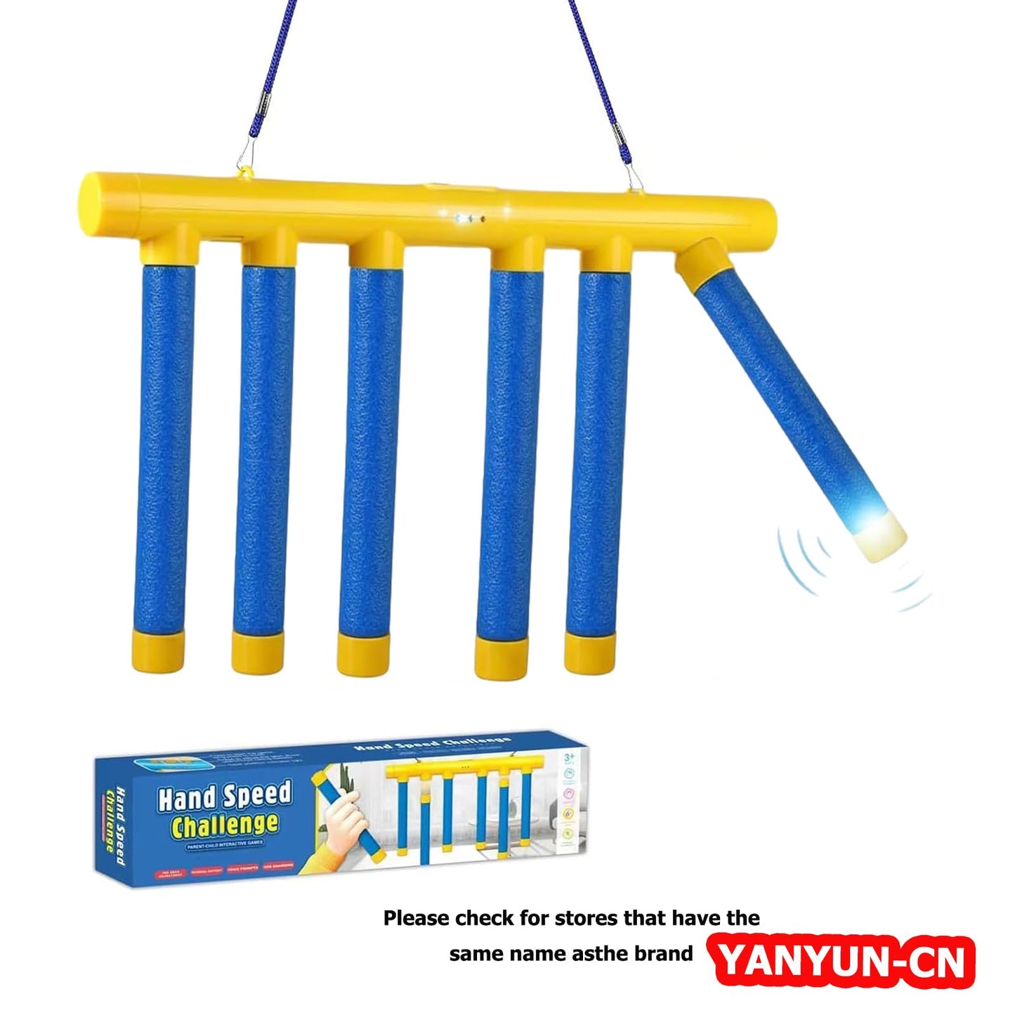 2026 Upgrade Reflex Challenge Game,Throwing Stick Game,Hand Eye Coordination Training Toy,Hand Challenge,Adjustable Speed Catching for All Ages