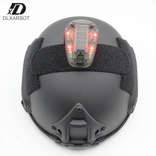 DLXARSOT Tactical Helmet Light Signal Light Military IFF Helmet Light Flashlight Survival Signal Light for Outdoor Sports with LED + IR/Strobe