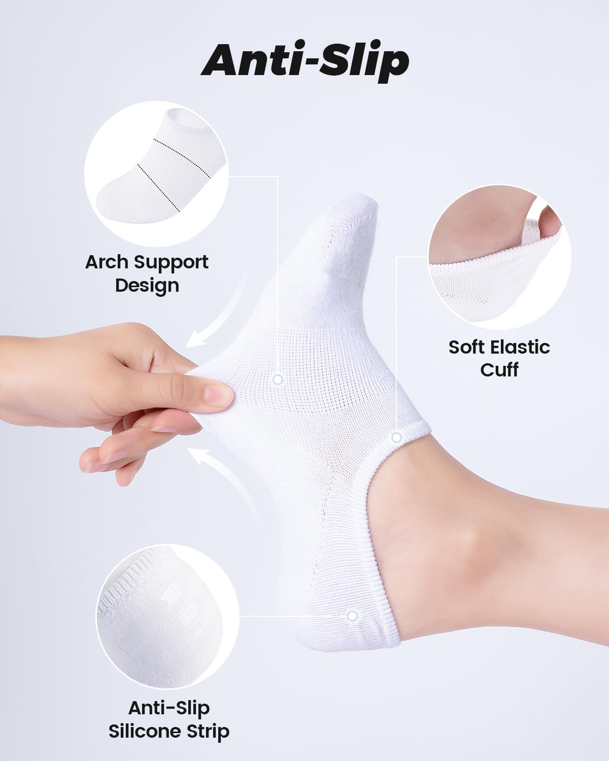 IDEGG No Show Socks Womens and Men Low Cut Ankle Short Anti-slid Athletic Running Novelty Casual Invisible Liner Socks