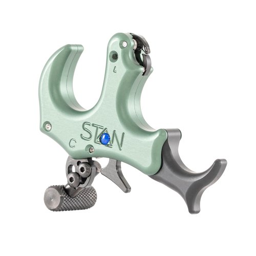 Stan OnneX Clicker Thumb Bow Release Aid for Archery & Hunting - Adjustable, DLC-Coated Resistant Internals, Smooth Action, Click-Feedback System, Modular 3 or 4 Finger Fit, Sage, Smalll