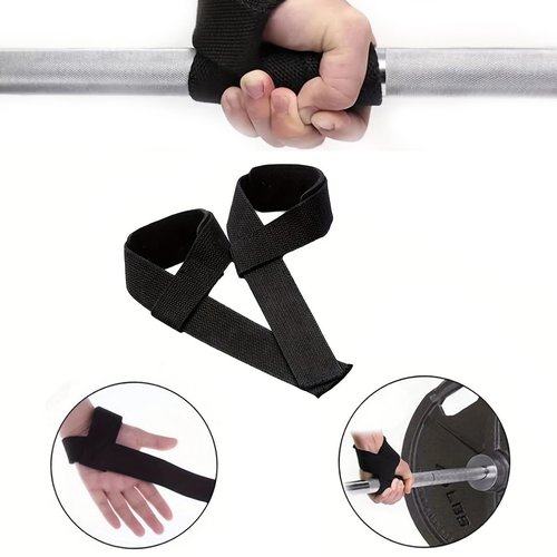Weightlifting Wrist Straps, Padded Neoprene Lifting Straps for Powerlifting, Deadlifts, Strength Training, Bodybuilding, 18-inch Cotton for Enhanced Grip