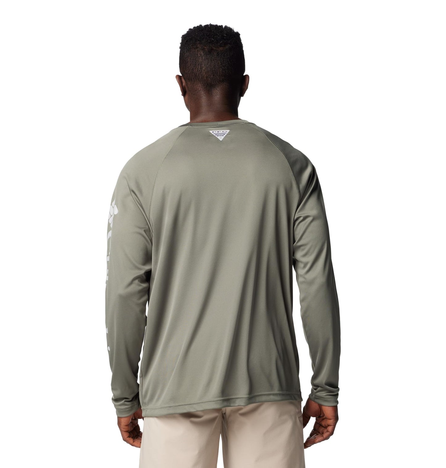 Columbia Men's PFG Terminal Tackle Long Sleeve Fishing Shirt, Cypress/Cool Grey Logo, Large Tall