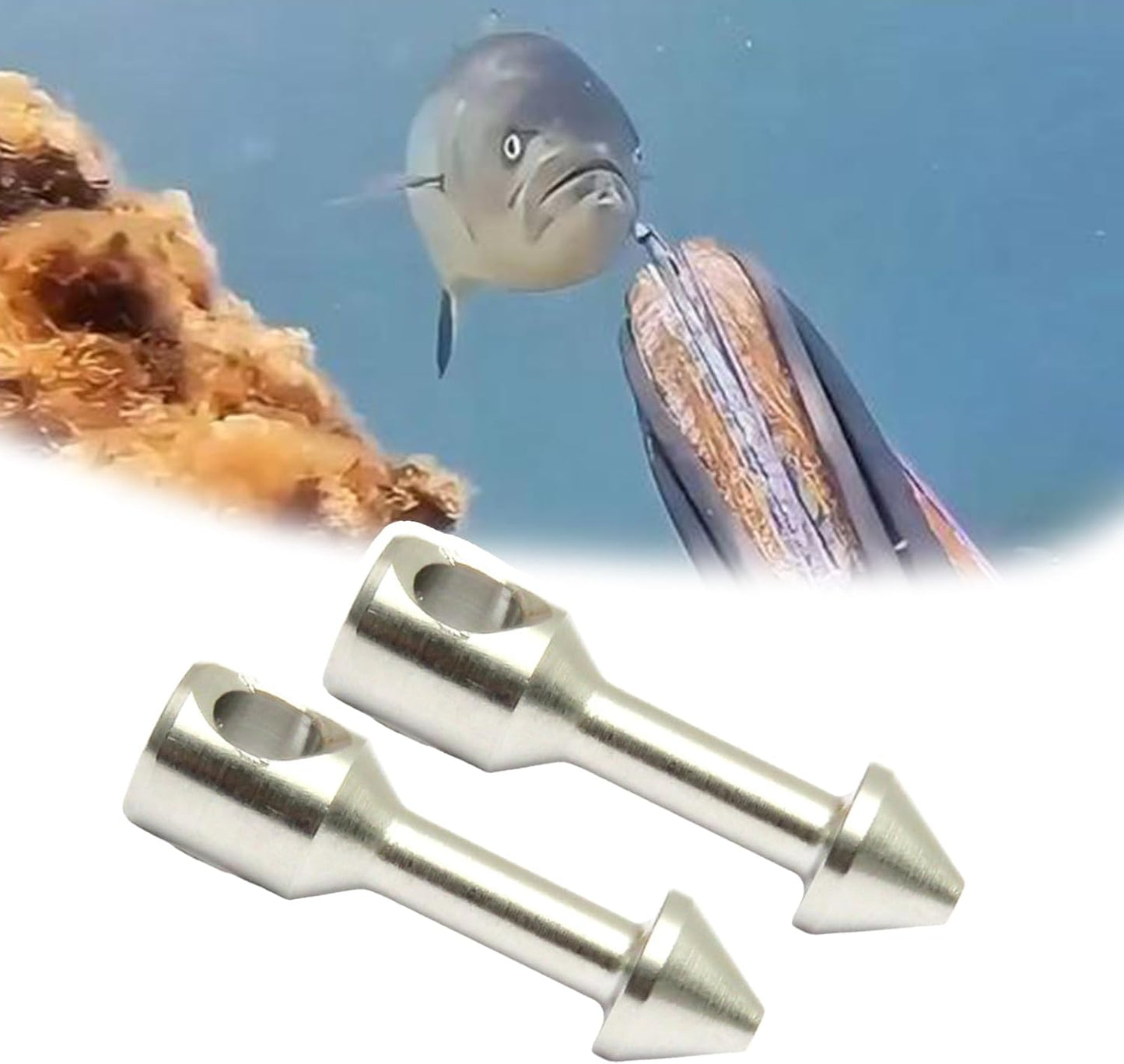 2Pcs Speargun Band Diver Spearfishing Insert Diver Fishing Tool Spearfishing Wishbone Nails Fishing Tackle Accessories