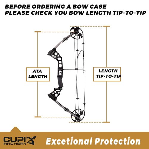 LWANO Compound Bow Case Soft Light-Weight Bow Bag with Arrow Pocket and Backpack Straps