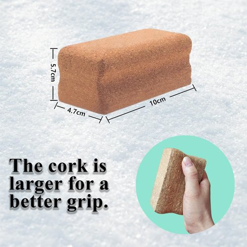 ANDYOUSKI Rub-on Ski Snowboard Wax Kit: 80ml Multi-Temperature Wax, Wax Cork, and Mini Scraper - No Iron Needed