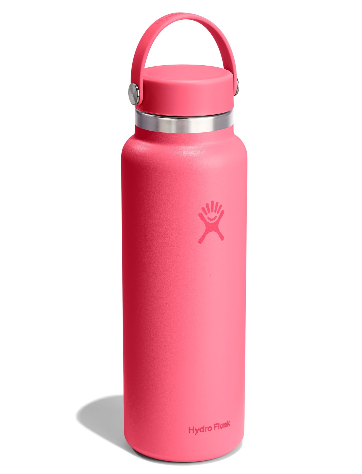 Hydro Flask Water Bottle - Insulated Stainless Steel - Wide Mouth Flex Lid, Non Spill, Leakproof and Refillable in 40 Oz Popstar Pink