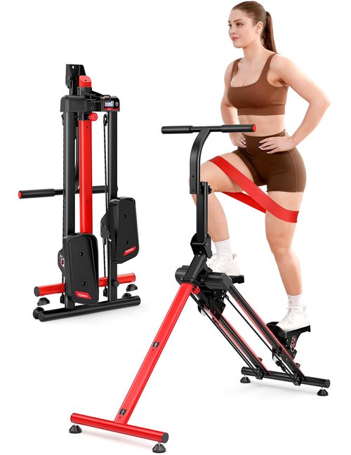 YOLEO Steppers for Exercise at Home, Adjustable Stair Stepper with 3 Workout Modes,Folding Cardio Stair Master with Ski Simulation Mode & Oversized Pedal,90% Pre-Assembled Stair Climber with Handlebar