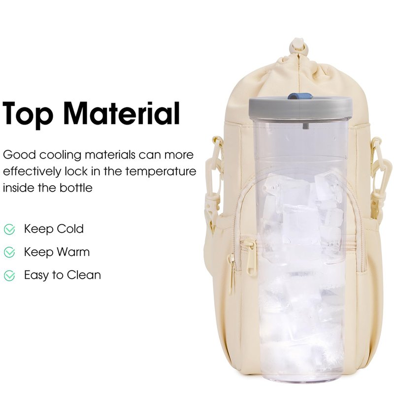 sportsnew Water Bottle Holder 40oz Crossbody Insulated Cup Sleeve Water Bottle Carrier Sling Bag with Phone Pocket, Walking