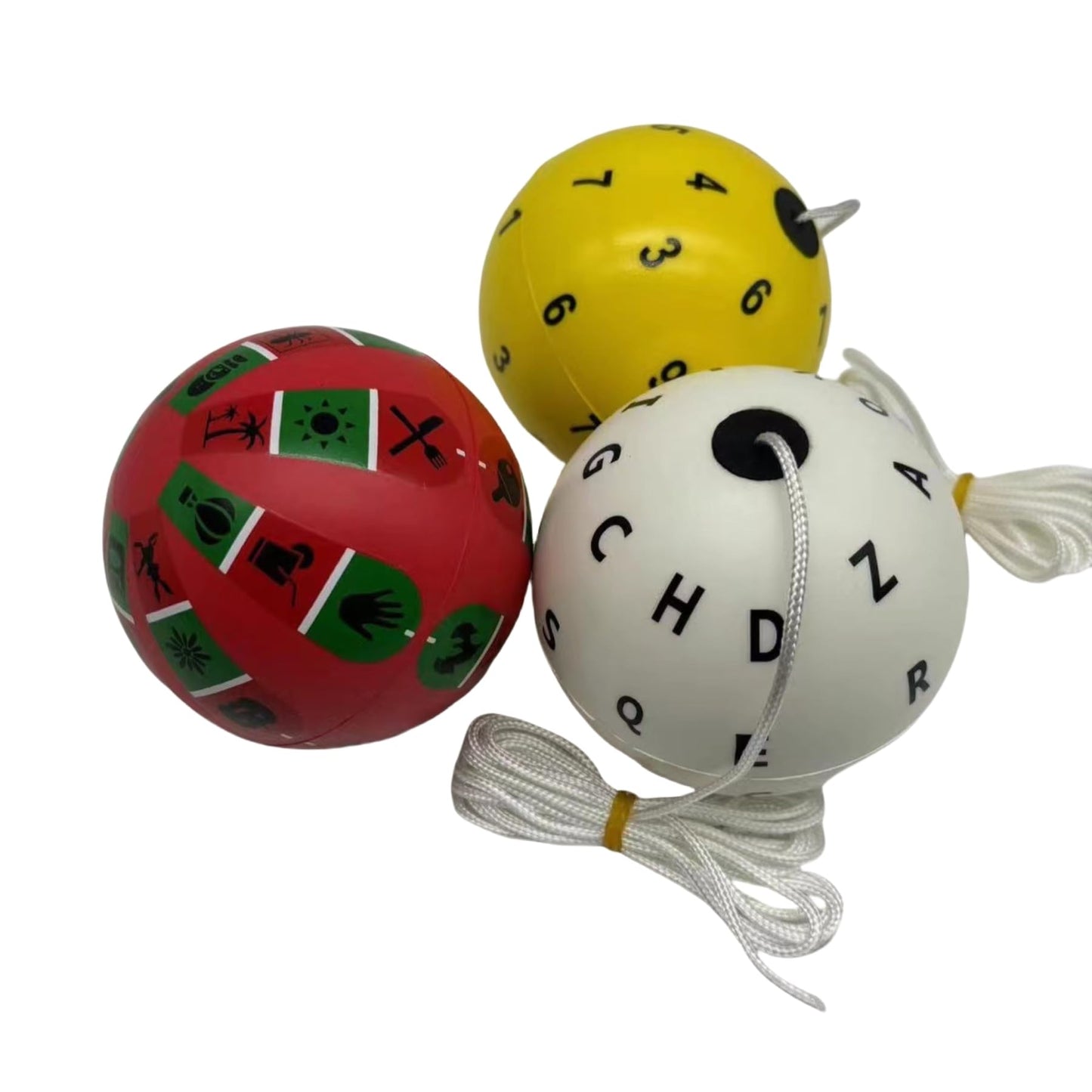 Marsden Ball Vision Therapy with Letters for Hand-Eye Coordination and Visual, Visually Impaired Estrabismo Amblyopia Vision Children Eye Therapy Training Improve Ball (Yellow)