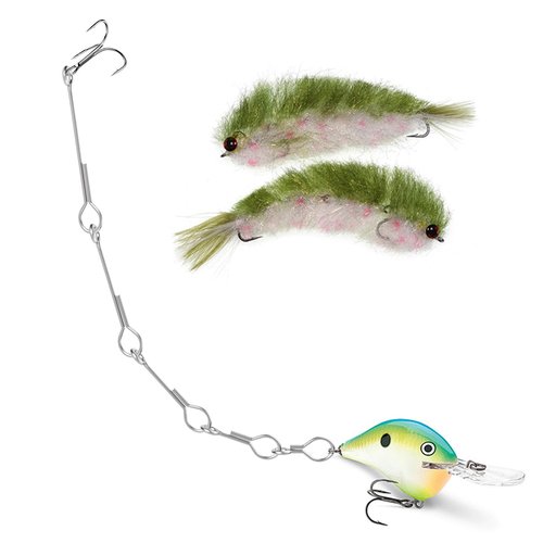 UVKDEENK Pack of 100 Fly Fishing Flies Articulated Shanks for Fishing Lure Make, Fly Tying Materials Connector for Tying Streamers & Hooks & Beads, Use in Fresh & Saltwater Trout Bass