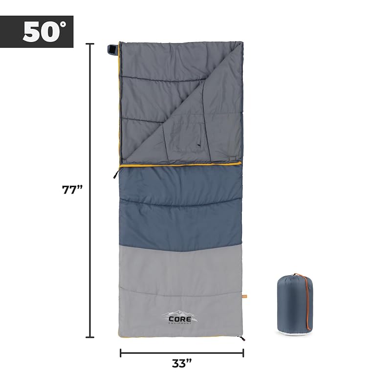 CORE Regular 77" x 33" Sleep System - 50°F Sleeping Bag