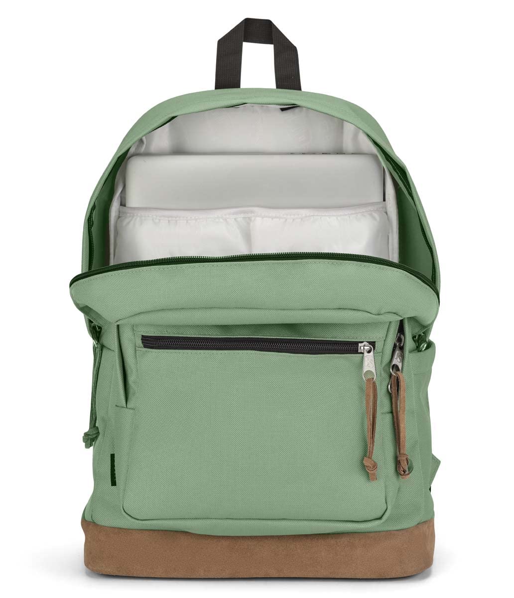 JanSport Right Pack Backpack - Durable Daypack with Padded 15" Laptop Sleeve, Spacious Main Compartment & Integrated Water Bottle Pocket - Loden Frost