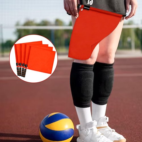 SAWHOX Volleyball Flags Line Judge Set, 4PCS Volleyball Referee Flags Lightweight Referee Equipment for Volleyball, Track and Field