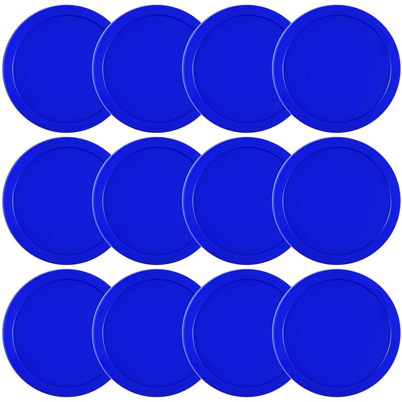 Blue 12 Pack 2.5" Air Hockey Pucks – Heavy 12g Replacement Set for Home Tables