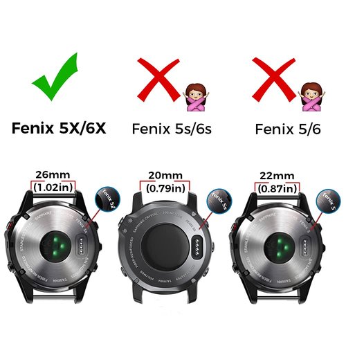 NotoCity Compatible Fenix 5X Band 26mm Width Soft Silicone Watch Strap for Fenix 8 51mm/Fenix 6X/Fenix 7X/Fenix 5X Plus/Fenix 6X Pro/Fenix 3/Fenix 3 HR/Tactix/Descent MK1/D2 Delta PX/D2 Charlie-Black