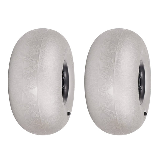 2 Pcs 10" Beach Cart Replacement Balloon Tires, Beach Wagon Wheels with Axle Hole 20mm Fits for Wheelbarrow Beach Buggy Kayak Trolley Dolly Canoe Carts Buggy