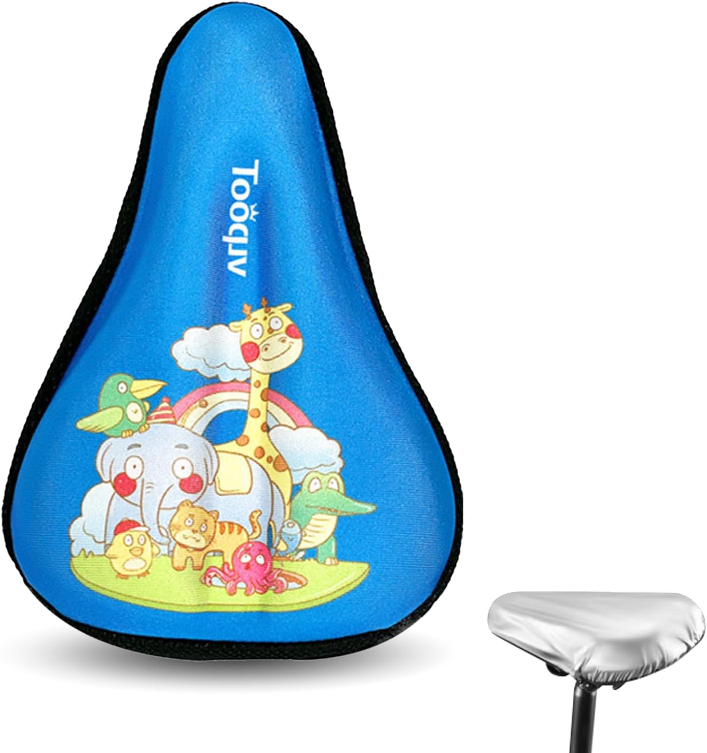 Kids Bike Seat Cushion, Kids Bike Seat Cover, with Cartoon Design, Non-Slip, Shock-Absorbing, Easy Install. Universal Fit for Boys/Girls Bicycles