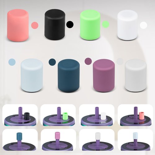 TERPINK 2 Pack Magnetic Straw Caps Compatible with BrüMate All Era and Resa Tumblers, Silicone Straw Caps Toppers Compatible with Brumate Accessories, Straw Covers Protectors BPA Free (Black)