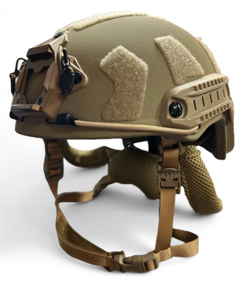 Coyote Brown Level IIIA High Cut Fast Tactical Helmet with Accessory Mounts (L 57-60CM)