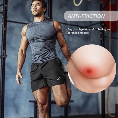 HNZGYB 100Pcs Nipple Covers Sticker Men, Anti-Chafing, Ultra Comfortable, Hypoallergenic Materials, shield Running Gear, Anti Chafe Marathon Essentials White