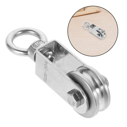 Unomor Stainless Steel U-Shaped Cable Pulley for Lifting Smooth Action for Strength Training and Hoisting Applications Heavy Duty Performance