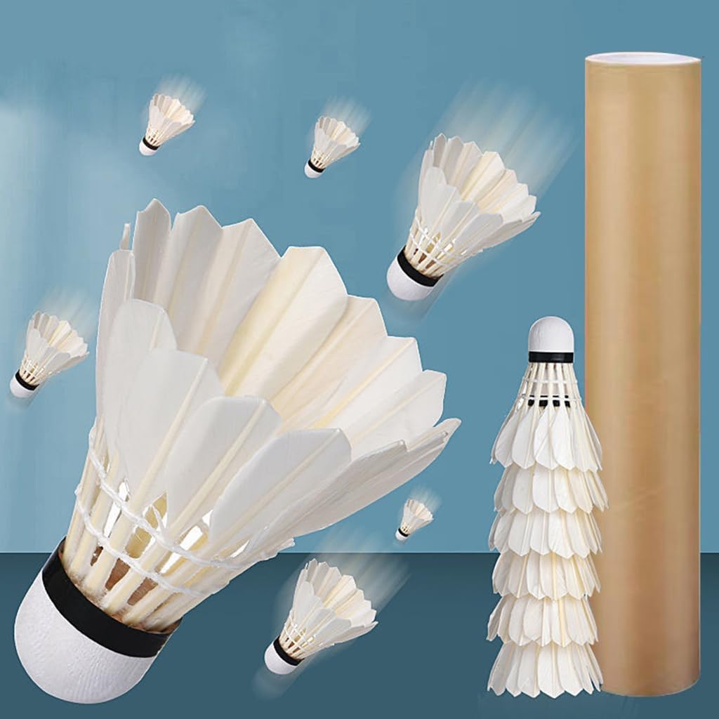 12 Pcs Shuttlecocks, Professional Badminton Shuttlecock Lightweight Training Sport Badminton Balls High Speed Badminton Birdies