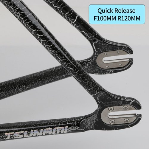 BSFHQS 700C Fixed Gear Bike Frameset 49 52 55 58CM Aluminum Alloy Bike Frame Racing Track Bike C Brake Frame 100/120mm Quick Release(Black Gray,52cm)