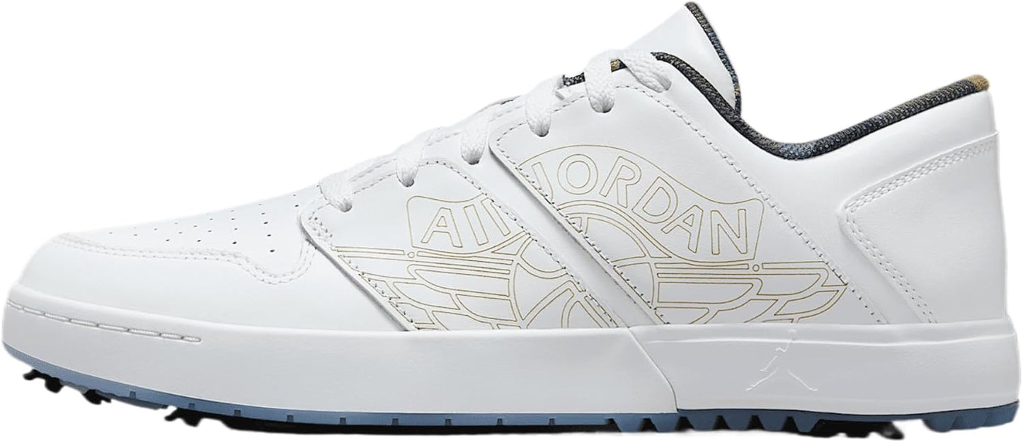 Jordan NU Retro 1 G Golf Shoes (FZ4153-001, Black/University Red/Blue Tint/White)