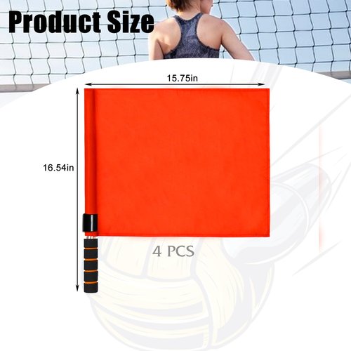SAWHOX Volleyball Flags Line Judge Set, 4PCS Volleyball Referee Flags Lightweight Referee Equipment for Volleyball, Track and Field