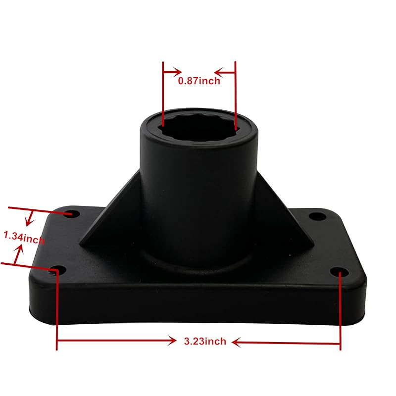 HiUmi 4-Pack Adjustable Rotatable Fishing Rod Mount Rack Holder for Boat Kayak Canoe RH50-4Pack