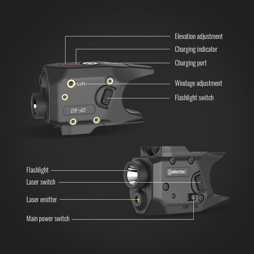 Defentac 600 Lumens Pistol Light Laser Combo is Compatible with 1911 No-Rails Version Only