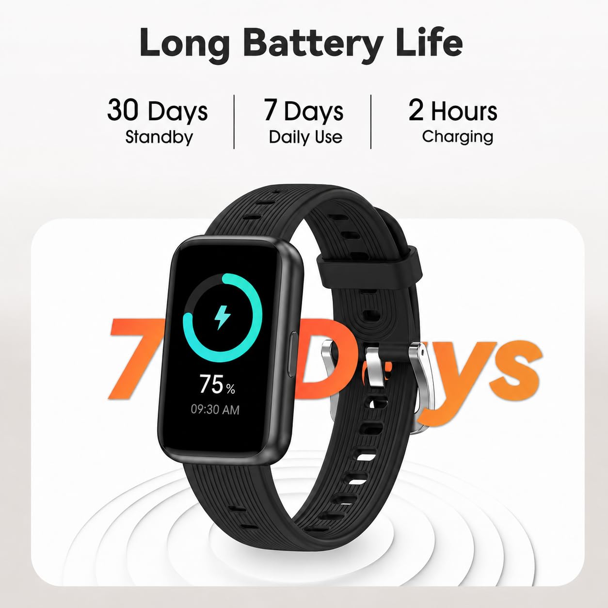Pedometer Watch No App/Phone Required Slim Fitness Tracker, 30 Meters Waterproof 1.47'' Smart Watch, Heart Rate & Blood Oxygen Monitor Step Counter for Men Women