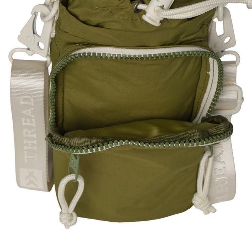Thread Wallets Aqua Sling - Carry Your Water Bottle with Pockets for Cash, Phone, and Keys (Olive)
