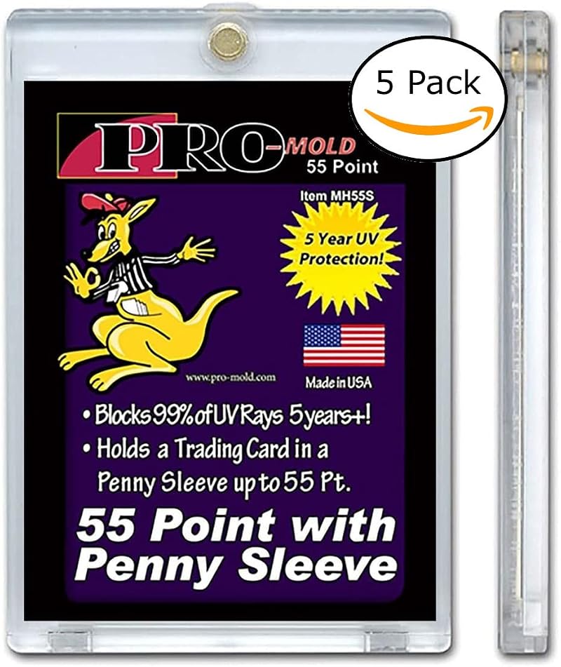 5-Pack Pro-Mold 55pt Magnetic Card Holders with Gold Closure