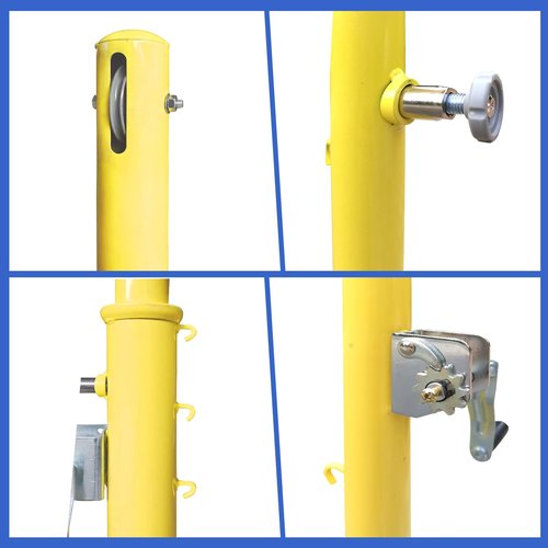 Volleyball Poles, Badminton and Volleyball Post,8ft Professional Standard Volleyball Poles,6 Adjustable Heights