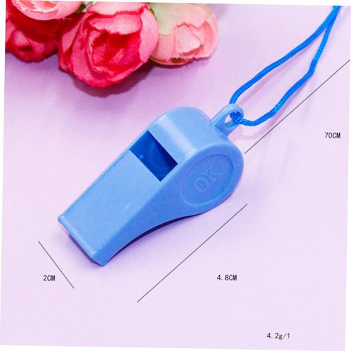 SUPVOX 60pcs Colorful Plastic Whistles Lanyard Boys and Girls Whistle Toys Cheerleading Whistle for Sports Referee Whistle Toy Birthday Random