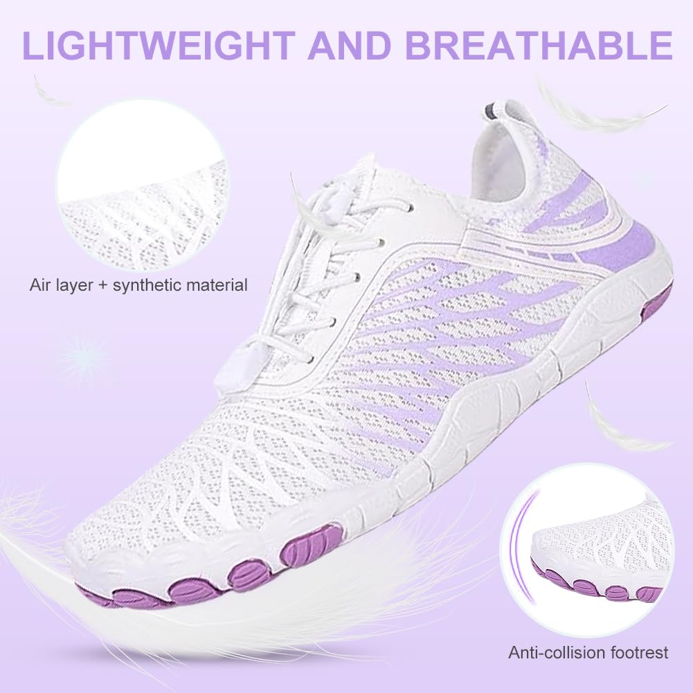ELETON Barefoot Shoes Women Men Footwear, Wide Toe Box Hiking Zero Drop Non-Slip Quick-Dry River Boat Pool Beach Water Shoes, Lightweight Swimming Running Walking Sneakers Unisex