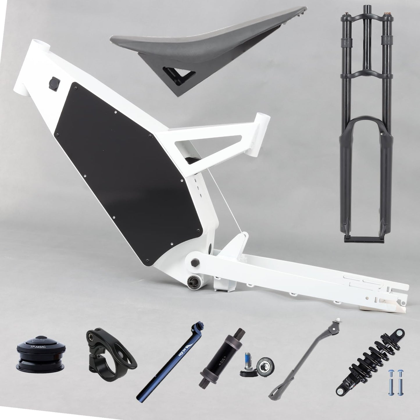 KEYU F6 Step Strong Carbon Mountain Fat 26 Aluminum Dirt Full Suspension Enduro Bomber Electric Bicycle Bike Ebike Frame
