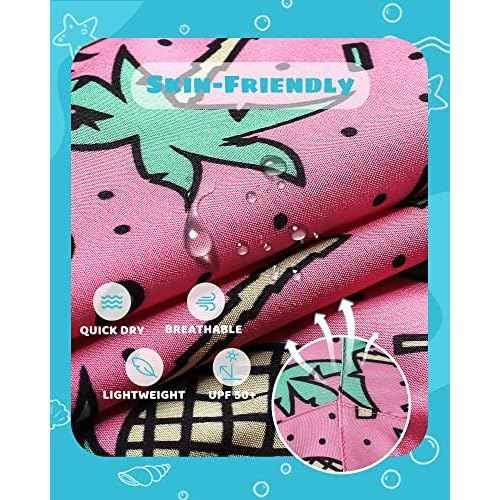 maamgic Boys Swim Trunks with Compression Liner Toddler Stretch Swim Shorts