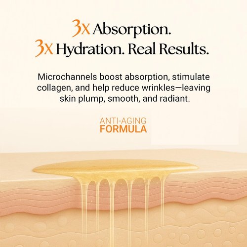 ReGlow Micro Infusion System for Face – 300% Deeper Absorption with 24K Gold Microneedling Tool + Serum (1.5 Months) – Firmer Radiant Skin, at-Home Treatment with Collagen Peptides & Hyaluronic Acid