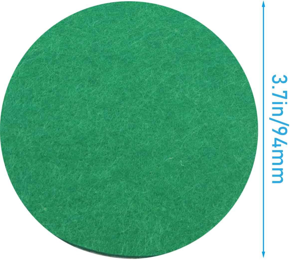 12PCS Hockey Mallet Self-Adhesive Replacement Felt Stickers 94x94x2MM Green Air Hockey Putter Backing Hockey Racket Pads Felt Replacement Pads