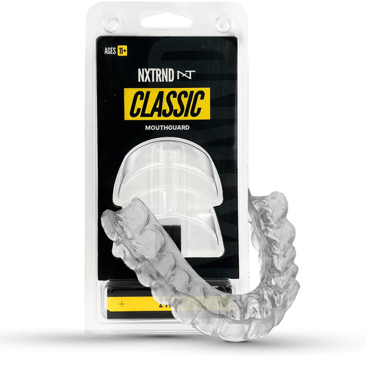 2 Pack Nxtrnd Classic Mouth Guard for All Sports (Transparent)