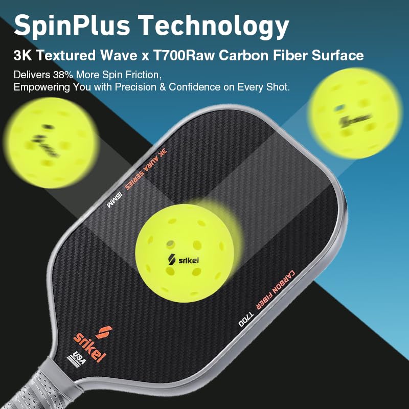 Gray Pickleball Paddle - USAPA Approved T700 Carbon Fiber Racket